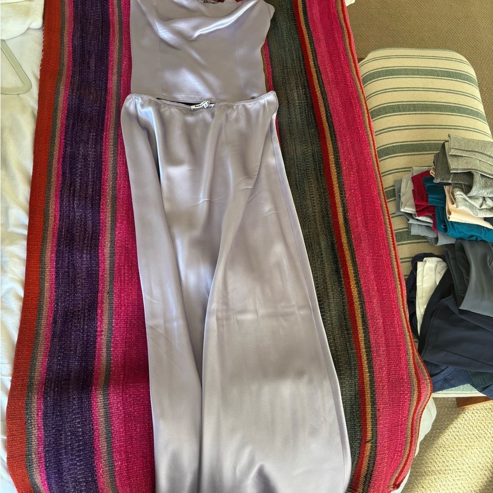 Reformation Lavendar Silk Set - Picture 2 of 6